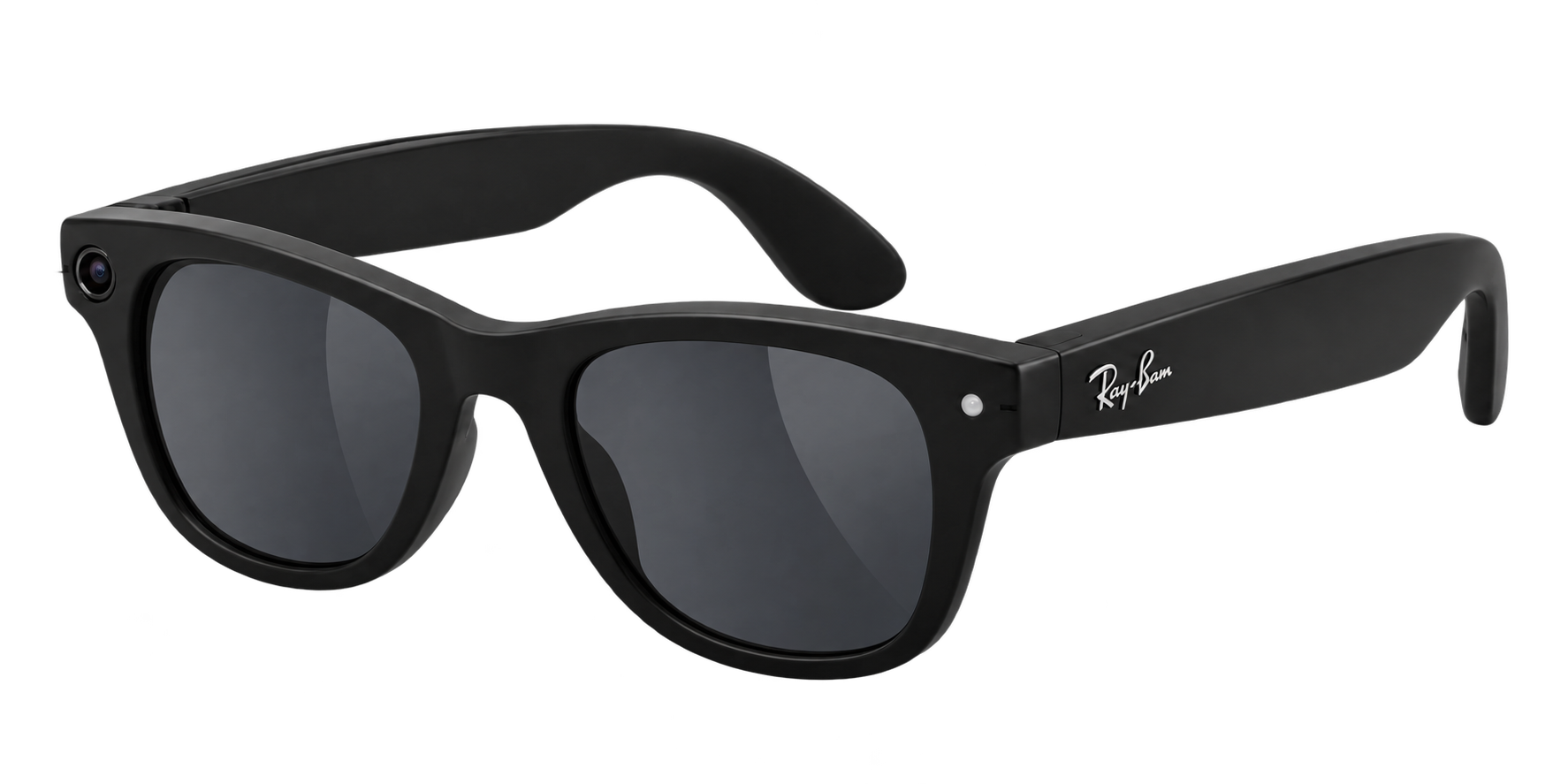 Lunettes Ray-Ban Meta seules, avec caméra, voyant et branche visibles